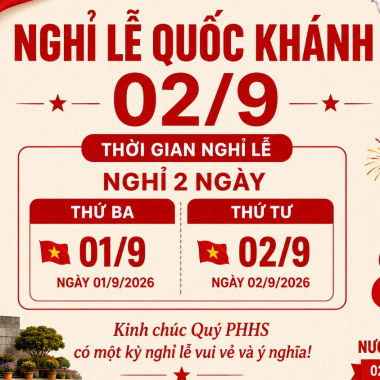 NGHỈ LỄ QUỐC KHÁNH 02/09/2026